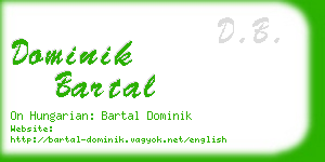 dominik bartal business card